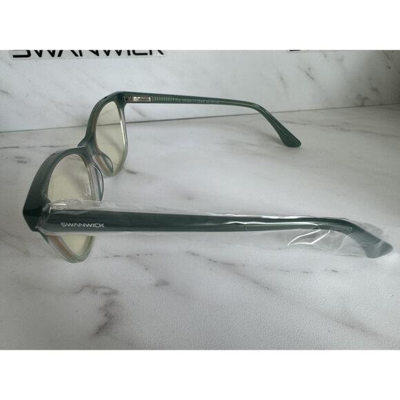 Swanwick Day Cat Eye Glasses (regular fit)  Blue Light Blocking Teal Ref 1016 - Picture 3 of 10